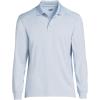 Lands’ End School Uniform Men’s Long Sleeve Rapid Dry Polo Shirt(Blue)