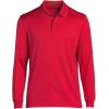 Lands’ End School Uniform Men’s Long Sleeve Rapid Dry Polo Shirt(Red)