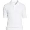 Lands’ End School Uniform Men’s Short Sleeve Banded Bottom Polo Shirt(White)