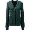 Lands’ End School Uniform Women’s Cotton Modal Button Front Cardigan Sweater(Evergreen)