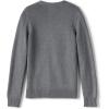 Lands’ End School Uniform Women’s Cotton Modal Button Front Cardigan Sweater(Pewter Heather)