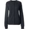 Lands’ End School Uniform Women’s Cotton Modal Zip-Front Cardigan Sweater(Black)