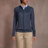 Lands’ End School Uniform Women’s Cotton Modal Zip-Front Cardigan Sweater(Classic Navy)