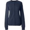Lands’ End School Uniform Women’s Cotton Modal Zip-Front Cardigan Sweater(Classic Navy)