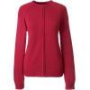 Lands’ End School Uniform Women’s Cotton Modal Zip-Front Cardigan Sweater(Red)