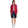 Lands’ End School Uniform Women’s Cotton Modal Zip-Front Cardigan Sweater(Red)