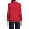 Lands’ End School Uniform Women’s Cotton Modal Zip-Front Cardigan Sweater(Red)