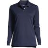 Lands’ End School Uniform Women’s Long Sleeve Interlock Polo Shirt(Classic Navy)