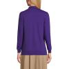 Lands’ End School Uniform Women’s Long Sleeve Interlock Polo Shirt(Deep Purple)