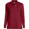 Lands’ End School Uniform Women’s Long Sleeve Interlock Polo Shirt(Garnet)