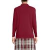 Lands’ End School Uniform Women’s Long Sleeve Interlock Polo Shirt(Garnet)