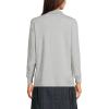 Lands’ End School Uniform Women’s Long Sleeve Interlock Polo Shirt(Gray Heather)