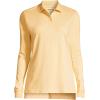 Lands’ End School Uniform Women’s Long Sleeve Interlock Polo Shirt(Maize)