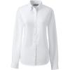 Lands’ End School Uniform Women’s Long Sleeve Oxford Dress Shirt(White)