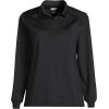 Lands’ End School Uniform Women’s Long Sleeve Rapid Dry Polo Shirt(Black)