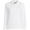 Lands’ End School Uniform Women’s Long Sleeve Rapid Dry Polo Shirt(White)
