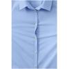 Lands’ End School Uniform Women’s No Gape Long Sleeve Stretch Shirt(Light Sea Blue)