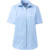 Lands’ End School Uniform Women’s No Gape Short Sleeve Stretch Shirt(Light Sea Blue)