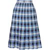 Lands’ End School Uniform Women’s Plaid Pleated Skirt Below The Knee(Clear Blue Plaid)