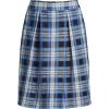 Lands’ End School Uniform Women’s Plaid Skort Top of Knee(Clear Blue Plaid)