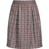 Lands’ End School Uniform Women’s Plaid Skort Top of Knee(Gray Heather/Maroon Plaid)