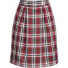 Lands’ End School Uniform Women’s Plaid Skort Top of Knee(Red/Graphite Plaid)