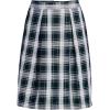 Lands’ End School Uniform Women’s Plaid Skort Top of Knee(White Plaid)