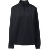 Lands’ End School Uniform Women’s Quarter Zip Pullover(Black)