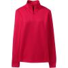 Lands’ End School Uniform Women’s Quarter Zip Pullover(Red)