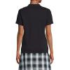 Lands’ End School Uniform Women’s Short Sleeve Feminine Fit Interlock Polo Shirt(Black)