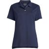 Lands’ End School Uniform Women’s Short Sleeve Feminine Fit Interlock Polo Shirt(Classic Navy)