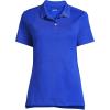 Lands’ End School Uniform Women’s Short Sleeve Feminine Fit Interlock Polo Shirt(Cobalt)
