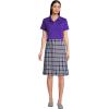 Lands’ End School Uniform Women’s Short Sleeve Feminine Fit Interlock Polo Shirt(Deep Purple)