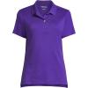 Lands’ End School Uniform Women’s Short Sleeve Feminine Fit Interlock Polo Shirt(Deep Purple)