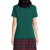 Lands’ End School Uniform Women’s Short Sleeve Feminine Fit Interlock Polo Shirt(Evergreen)
