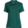 Lands’ End School Uniform Women’s Short Sleeve Feminine Fit Interlock Polo Shirt(Evergreen)