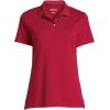 Lands’ End School Uniform Women’s Short Sleeve Feminine Fit Interlock Polo Shirt(Garnet)