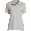 Lands’ End School Uniform Women’s Short Sleeve Feminine Fit Interlock Polo Shirt(Gray Heather)