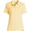 Lands’ End School Uniform Women’s Short Sleeve Feminine Fit Interlock Polo Shirt(Maize)