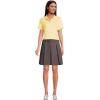 Lands’ End School Uniform Women’s Short Sleeve Feminine Fit Interlock Polo Shirt(Maize)