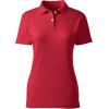 Lands’ End School Uniform Women’s Short Sleeve Feminine Fit Interlock Polo Shirt(Red)