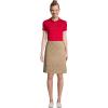 Lands’ End School Uniform Women’s Short Sleeve Feminine Fit Interlock Polo Shirt(Red)