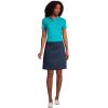 Lands’ End School Uniform Women’s Short Sleeve Feminine Fit Interlock Polo Shirt(Teal Breeze)