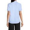 Lands’ End School Uniform Women’s Short Sleeve Peter Pan Collar Broadcloth Shirt(Light Sea Blue)