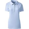 Lands’ End School Uniform Women’s Short Sleeve Peter Pan Collar Polo Shirt(Blue)