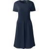 Lands’ End School Uniform Women’s Short Sleeve Ponte Dress(Classic Navy)