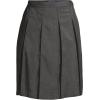 Lands’ End School Uniform Women’s Solid Box Pleat Skirt Below The Knee(Academic Gray)