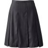 Lands’ End School Uniform Women’s Solid Box Pleat Skirt Top of Knee(Black)