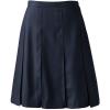 Lands’ End School Uniform Women’s Solid Box Pleat Skirt Top of Knee(Classic Navy)