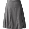 Lands’ End School Uniform Women’s Solid Box Pleat Skirt Top of Knee(Gray)